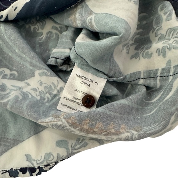 Western Aloha Popover Tropical Japan Hawaii Pacific Rower Floral Shirt Dress XS - Picture 7 of 7